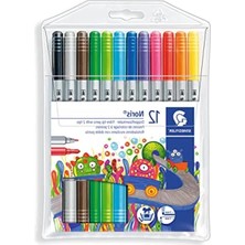 Esranın Dünyası Çift Uçlu Keçeli Kalem Seti 12'li - 3.0 mm ve 1.0 mm Uç Kalınlığı