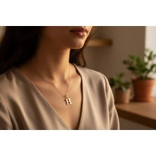 Xuping Jewelry Stil Incisi/xupıng Jewelry H Düz Harf Taşsız Kolye