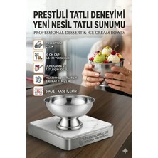 Dondurma Kasesi 304 Paslanmaz Çelik Profesyonel 6 Adet 721649