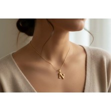 Xuping Jewelry Stil Incisi/xupıng Jewelry N Düz Harf Taşsız