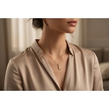 Xuping Jewelry Stil Incisi/xupıng Jewelr K Taşlı Harf Kolye