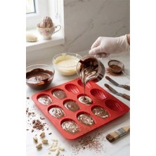 Cozley Deniz Kabuğu Kek Kalıbı ve Çikolata Kalıbı 12 Bölmeli Silikon Kalıp Gıda Uyumlu Bpa Içermez Yapışmaz