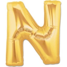 Aydogan's N Harf Folyo Balon Altın Renk  40 Inç