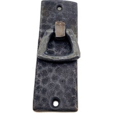 Aydogan's Antika Tarz Dekoratif Pirinç Dik Dövme Mobilya Kulbu - 90X31 Mm, Oksit