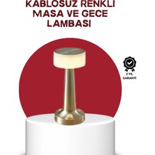 Melike Bakar Boutique Şarj Edilebilir LED Masa Lambası – USB Girişli, Metal Yapı