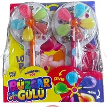 Emrah Gültekin Fenomen Rüzgar Gülü Şeker 12 Adet Renkli Şekerleme Eğlenceli Çocuk Şekeri Parti Şekeri