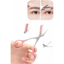 Melike Bakar Boutique Kavisli Kaş Kirpik Düzeltici Bıyık Alma Taraklı Kaş Makası Yüz Bakım Seti Makas