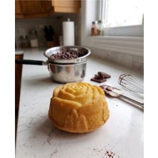 Cozley 12 Adet Profesyonel Gül Kek Kalıbı Silikon Gül Desenli Mini Kek Kalıbı Yapışmaz Gıda Uyumlu