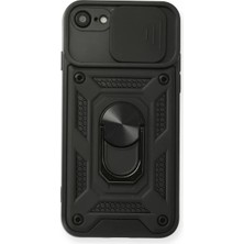 Melike Bakar Boutique Newface iPhone 7 Kılıf Pars Lens Yüzüklü Silikon - Siyah