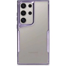 Melike Bakar Boutique Newface Samsung Galaxy S24 Ultra Kılıf Boyi Silikon Kapak - Derin Mor