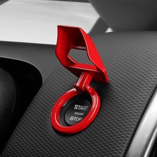 MEGAHAWK Araç Start Stop Düğme Muhafazası Koruyucu Kapak Universal Kırmızı