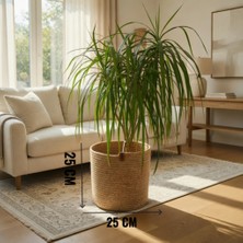 Sarda Design 25cm*25cmEl Emeği Dekoratif Saksı Kılıfı Dekoratif Doğal ve Şık