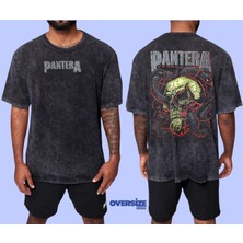 Pantera Yıkamalı Over Size Tişört L