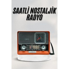 Melike Bakar Boutique Vintage Nostaljik Radyo Aux USB Sd Kart Girişli Şarjlı Bluetooth Bağlantılı