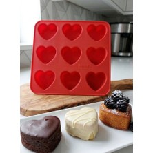 Cozley Kalpli Kek Kalıbı Isıya Dayanıklı Yapışmaz Kalp Şekilli Silikon Kek Kalıp Gıda Uyumlu Esnek