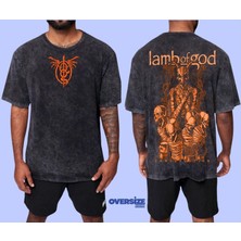 Lamb Of God Yıkamalı Over Size Tişört M