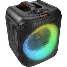 Marmara Qumasch Mıkado MD-BT51 Bombıx, 60W, Taşınabilir, Bt/usb/tf/tws, Rgb Aydınlatma, Dahil Batarya, Toplantı, Parti, Açık Hava Speaker. Kablolu Mikrofon Hediyeli