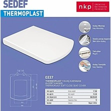 Marmara Qumasch Kare Sedef Klozet Kapağı Beyaz Yavaş Kapanan