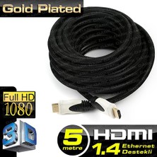 Marmara Qumasch Dark DK-HD-CV14L500 HDMI To HDMI ( 5 Metre ) Altın Uç Görüntü Kablosu