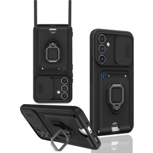 Melike Bakar Boutique Newface Samsung Galaxy S23 Fe Kılıf Zuma Kartvizitli Yüzüklü Silikon - Siyah