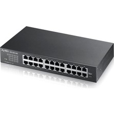 Marmara Qumasch Zyxel GS1100-24E V3, 24 Port, Gigabit, Yönetilemez, Sessiz, Rackmount Switch