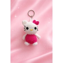HediyeNES Hediye Hello Kitty Tatlı Anahtarlık Pembe-Beyaz