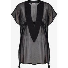 Penti Si̇yah Basic Kaftan