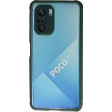 Melike Bakar Boutique Newface Xiaomi Poco F3 Kılıf Miami Şeffaf Silikon - Koyu Yeşil