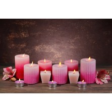 Aden Dijital Dekoratif Pembe Mumlar Kanvas Tablo