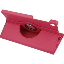 Melike Bakar Boutique Newface Samsung Galaxy T220 Tab A7 Lite 8.7 Kılıf 360 Tablet Deri Kılıf - Pembe
