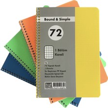A5 72 Yaprak Pp Kapak Spiralli Okul Defteri Kareli Sevinç 1 Adet