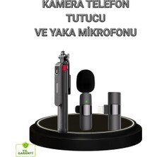 Astraltech Vlog ve Canlı Yayın Için Çift Yaka Mikrofonu ve Tripodlu Selfie Çubuğu Seti