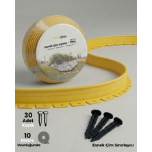 Pratik Garden Envaplas 10 M Ambalajlı Sarı Esnek Çim Ayırıcı Çim Sınırlayıcı Taş Toprak Ayracı