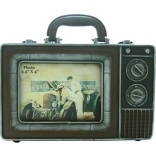 Skygo Dekoratif Metal Çerçeve Televizyon Temalı Vintage Hediyelik