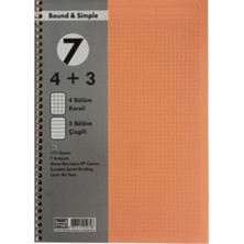 175 Yaprak Pp Kapak Ayraçlı Defter 4+3 Sevinç