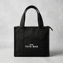 URZ Siyah Kanvas Yumuşak Kol Çantası The Tote Bag