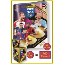 Toyfest Panini Fifa 365 2024 Futbolcu Stickers Kartları Albümü Dergisi + 52 Paket ( 260 Stickers )