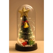 Skygo Yılbaşı Temalı Işıklı Dekoratif Cam Fanus