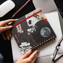 Esranın Dünyası 2026 18X20 Spiralli Haftalık Ajanda, 12 Aylık Kolaj Tasarım