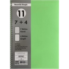  A4 7+4 275 Yaprak Pp Kapak Ayraçlı Defter Sevinç