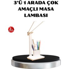 Astraltech Kalemlik ve Telefon Standlı Masa Lambası – Kısılabilir LED Işık, Göz Dostu Tasarım