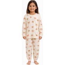Beberium Kelebek Desenli Kız Çocuk Pijama Takımı