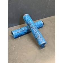 Jump 165MM Uzun Bisiklet Elciği – Pembe Beyaz Turkuaz Silikon Gidon Tutacağı | Bmx, Mtb ve Freeride Uyumlu