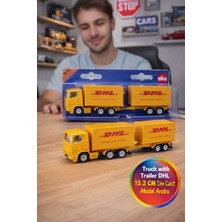 Toyfest Siku Dhl Tır Kamyon Römorklu Diecast Oyuncak Model Koleksiyonluk Metal Çekici Dorse Lisanslı 15.2 cm