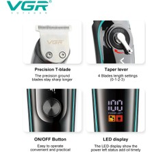 Kaia Life Vgr V-075 T Bıçak Sıfır Kesim LCD Ekran Şarjlı Tıraş Makinesi