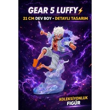 Anime One Piece Luffy Gear 5 Figürü 21 cm Detaylı Koleksiyonluk Dekoratif Figür