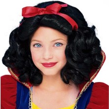 Skygo Pamuk Prenses Peruğu Kırmızı Fiyonklu