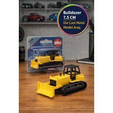 Toyfest Siku 1295 Metal Paletli Buldozer Iş Makinesi Mini Oyuncak Dozer Koleksiyon Sarı Modeli Klasik 7.5 cm