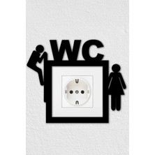 To Design Lab Wc Temalı Dekoratif Priz Anahtar Çerçevesi