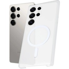 Mey İthalat Mey Ithalat®  Samsung Galaxy S25 Ultra Kılıf Pc Zara Magsafe Şeffaf Kılıf - Şeffaf